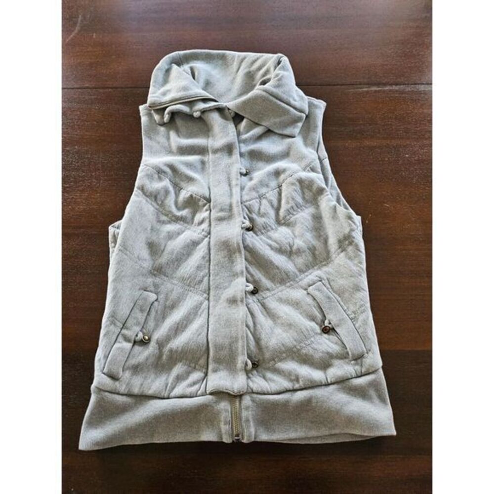 Citizens Of Humanity Vest Womans‎ XS Light Gray Toggle Full Zip Outdoor Jacket